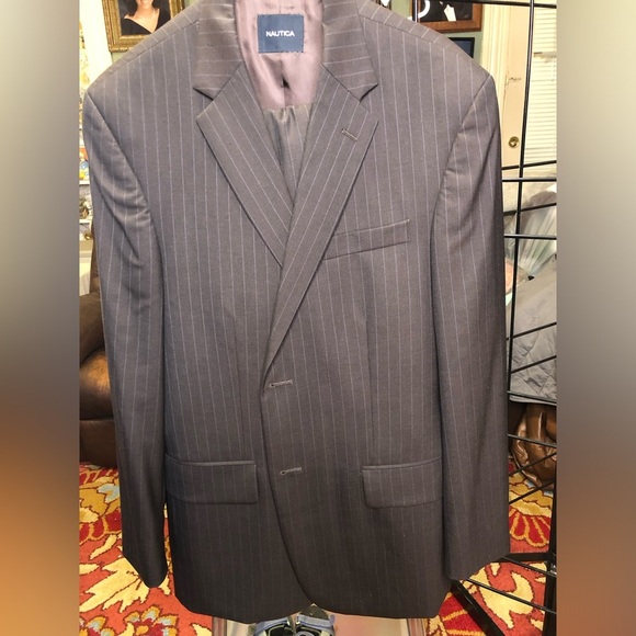 Nautica Classic Brown Pinstripe Men's  2 piece Suit - Picture 1 of 10